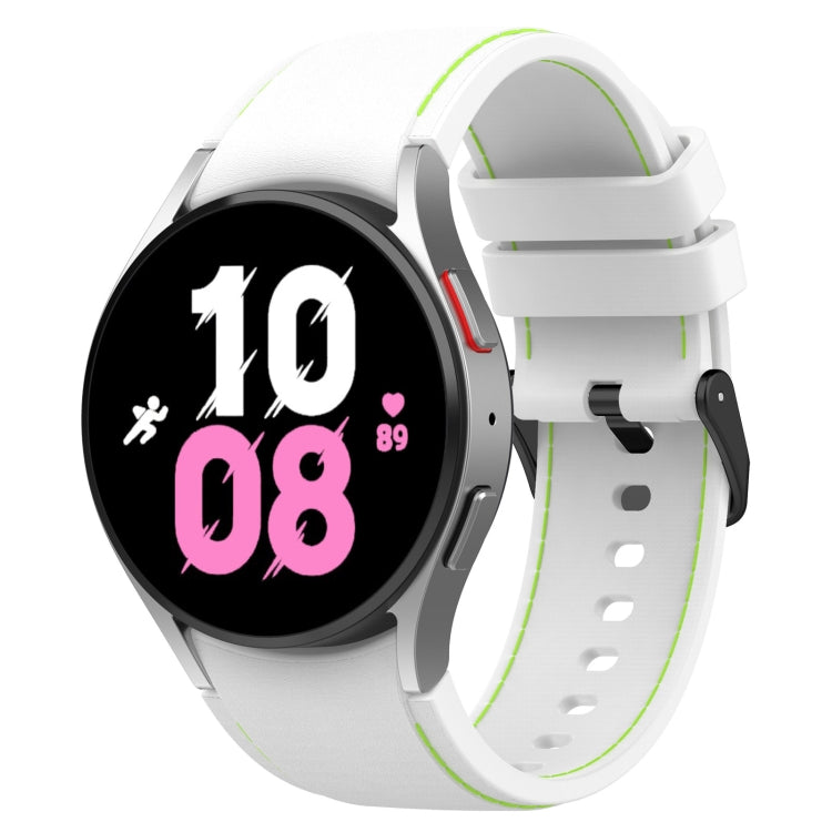 Cinturino in silicone con trama in pelle, For Samsung Galaxy Watch5 / Watch5 Pro /  Watch4
