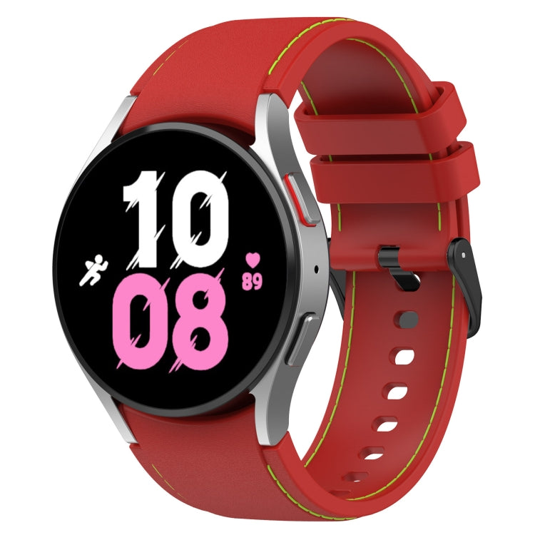 Cinturino in silicone con trama in pelle, For Samsung Galaxy Watch5 / Watch5 Pro /  Watch4