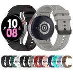 Cinturino in silicone con trama in pelle, For Samsung Galaxy Watch5 / Watch5 Pro /  Watch4