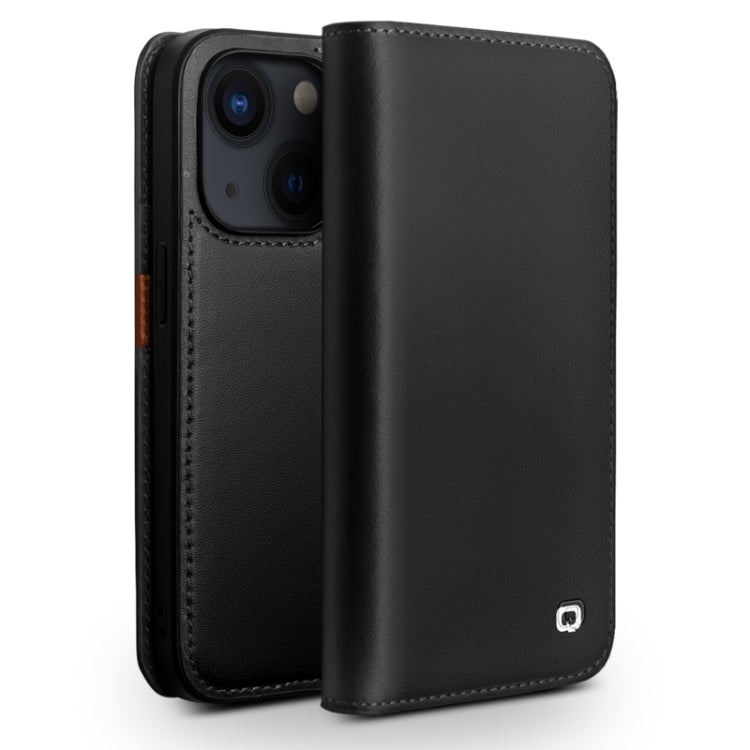 QIALINO Custodia per telefono in PU con vibrazione orizzontale aziendale, For iPhone 14, For iPhone 14 Plus, For iPhone 14 Pro, For iPhone 14 Pro Max