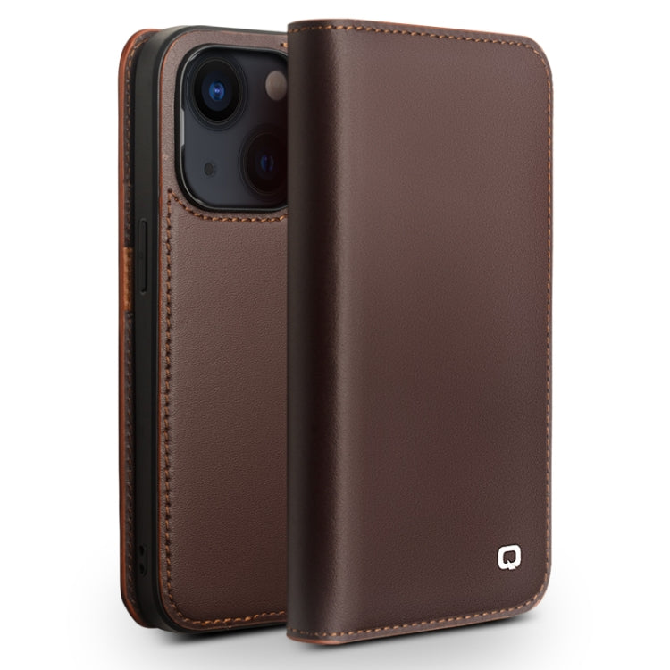 QIALINO Custodia per telefono in PU con vibrazione orizzontale aziendale, For iPhone 14, For iPhone 14 Plus, For iPhone 14 Pro, For iPhone 14 Pro Max