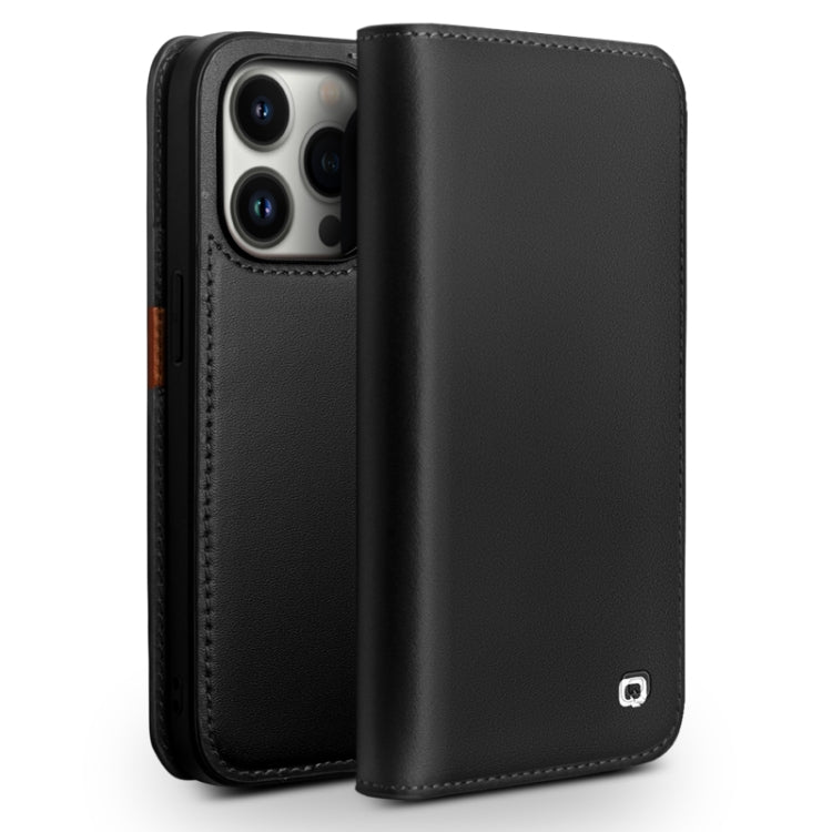 QIALINO Custodia per telefono in PU con vibrazione orizzontale aziendale, For iPhone 14, For iPhone 14 Plus, For iPhone 14 Pro, For iPhone 14 Pro Max