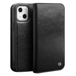 QIALINO Custodia per telefono orizzontale in pelle flip, For iPhone 14, For iPhone 14 Plus, For iPhone 14 Pro, For iPhone 14 Pro Max