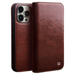 QIALINO Custodia per telefono orizzontale in pelle flip, For iPhone 14, For iPhone 14 Plus, For iPhone 14 Pro, For iPhone 14 Pro Max