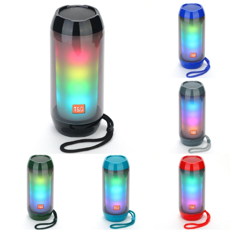 T&G TG643 Altoparlante Bluetooth wireless con subwoofer impermeabile leggero a LED portatile