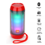 T&G TG643 Altoparlante Bluetooth wireless con subwoofer impermeabile leggero a LED portatile
