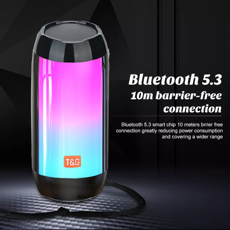 T&G TG643 Altoparlante Bluetooth wireless con subwoofer impermeabile leggero a LED portatile