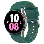 Cinturino per orologio in silicone con texture in pelle universale, For Samsung Galaxy Watch5 / Watch5 Pro /  Watch4