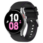 Cinturino per orologio in silicone con texture in pelle universale, For Samsung Galaxy Watch5 / Watch5 Pro /  Watch4