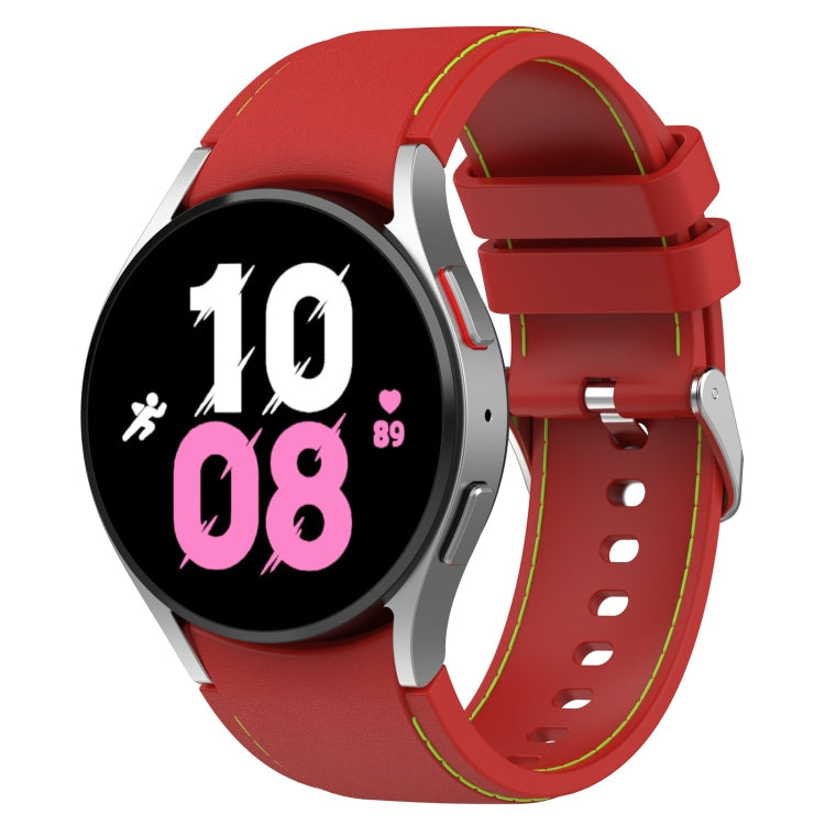 Cinturino per orologio in silicone con texture in pelle universale, For Samsung Galaxy Watch5 / Watch5 Pro /  Watch4