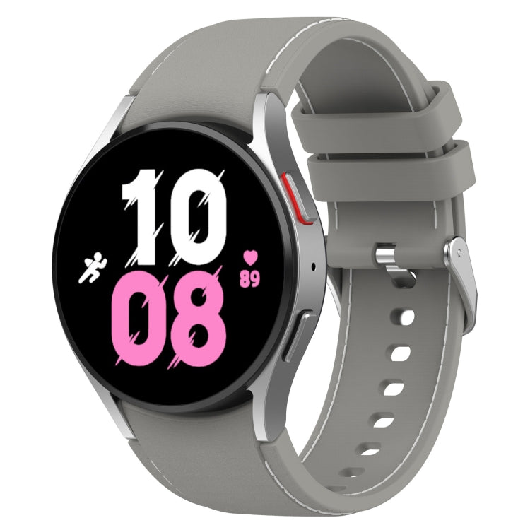 Cinturino per orologio in silicone con texture in pelle universale, For Samsung Galaxy Watch5 / Watch5 Pro /  Watch4