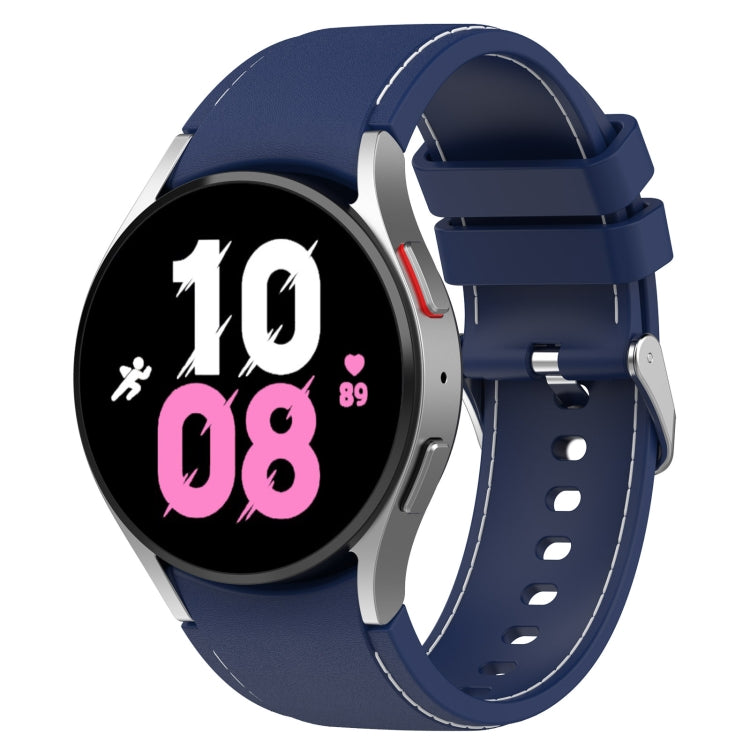 Cinturino per orologio in silicone con texture in pelle universale, For Samsung Galaxy Watch5 / Watch5 Pro /  Watch4