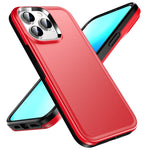 Custodia per telefono con doppia armatura in tinta unita, For iPhone 14 Plus, For iPhone 12 Pro, For iPhone 14 Pro Max, For iPhone 13 Pro Max, For iPhone 14 Pro