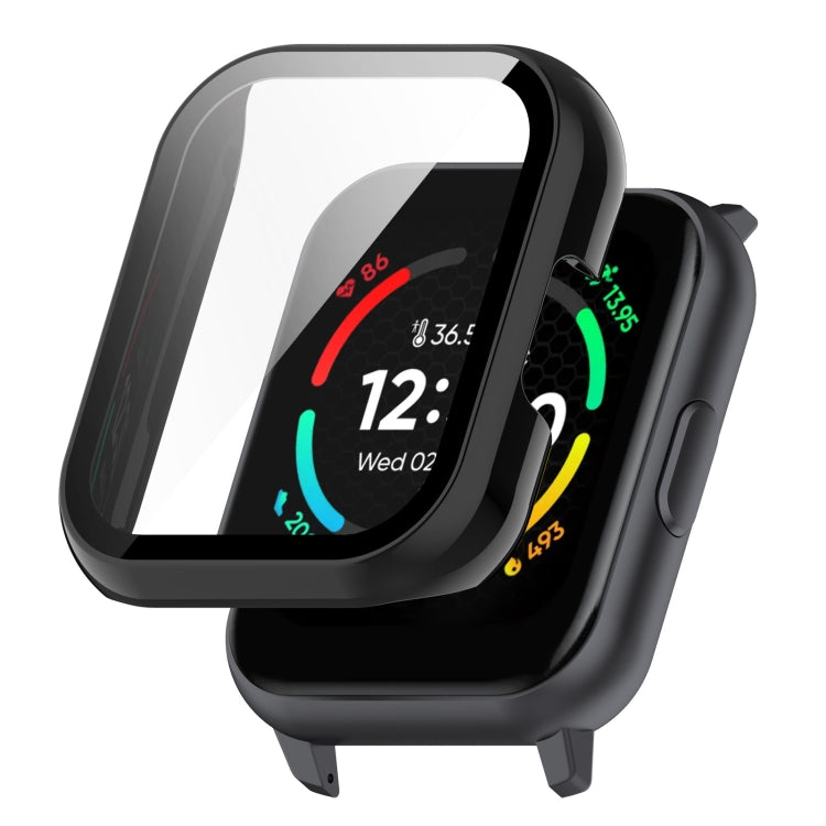 Custodia per orologio protettiva completamente chiusa per PC universale + pellicola rinforzata, For Realme TechLife Watch S100 / SZ100