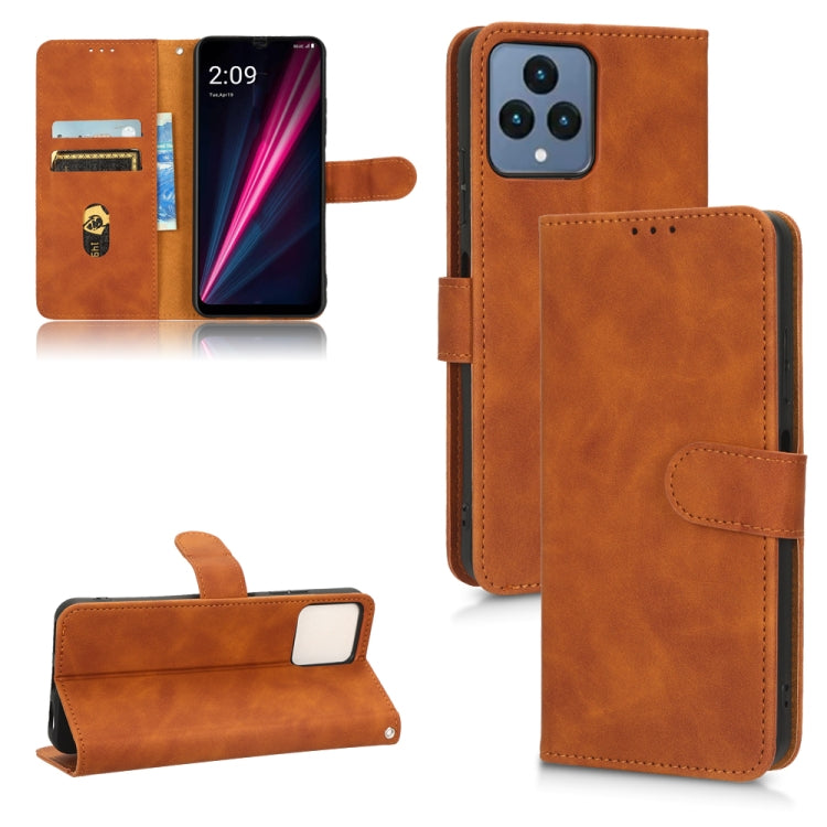 Custodia per telefono in pelle con vibrazione magnetica Skin Feel, For Motorola Moto G32, For T-Mobile Revvl 6 5G, For T-Mobile Revvl 6 Pro 5G, For vivo Y02s