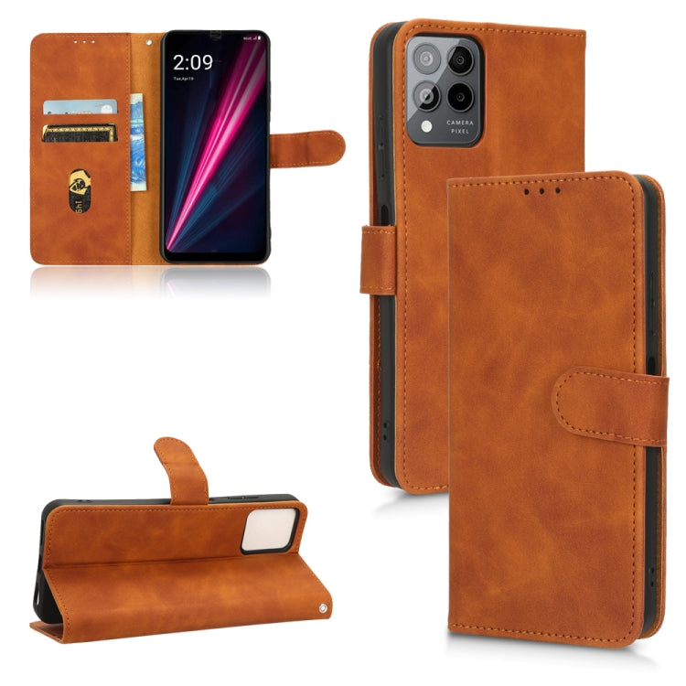 Custodia per telefono in pelle con vibrazione magnetica Skin Feel, For Motorola Moto G32, For T-Mobile Revvl 6 5G, For T-Mobile Revvl 6 Pro 5G, For vivo Y02s