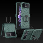 Custodia per cellulare con armatura magnetica scorrevole GKK con supporto per anello, For Samsung Galaxy Z Flip4