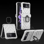 Custodia per cellulare con armatura magnetica scorrevole GKK con supporto per anello, For Samsung Galaxy Z Flip4