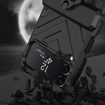 Custodia per cellulare con armatura magnetica scorrevole GKK con supporto per anello, For Samsung Galaxy Z Flip4