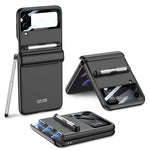 GKK Magnetic Full Coverage Phone Flip Case con penna, For Samsung Galaxy Z Flip4