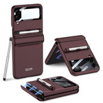 GKK Magnetic Full Coverage Phone Flip Case con penna, For Samsung Galaxy Z Flip4