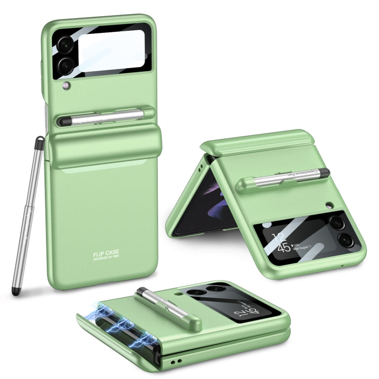 GKK Magnetic Full Coverage Phone Flip Case con penna, For Samsung Galaxy Z Flip4
