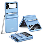 GKK Magnetic Full Coverage Phone Flip Case con penna, For Samsung Galaxy Z Flip4
