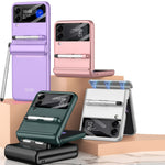 GKK Magnetic Full Coverage Phone Flip Case con penna, For Samsung Galaxy Z Flip4