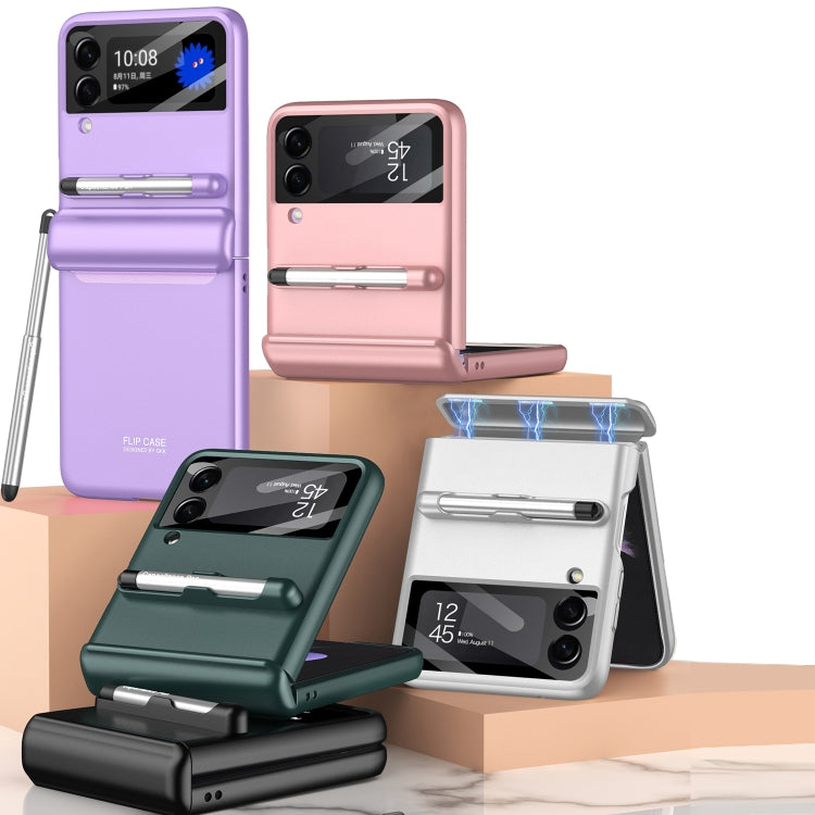 GKK Magnetic Full Coverage Phone Flip Case con penna, For Samsung Galaxy Z Flip4