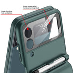 GKK Magnetic Full Coverage Phone Flip Case con penna, For Samsung Galaxy Z Flip4