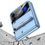 GKK Magnetic Full Coverage Phone Flip Case con penna, For Samsung Galaxy Z Flip4