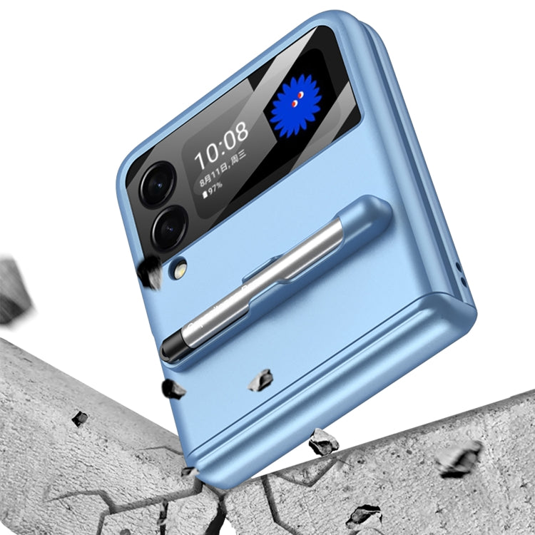 GKK Magnetic Full Coverage Phone Flip Case con penna, For Samsung Galaxy Z Flip4