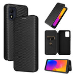 Custodia per telefono in pelle con vibrazione in fibra di carbonio, For Alcatel 1B 2022, For Asus Zenfone 9, For Motorola Moto G32, For Samsung Galaxy Z Fold4