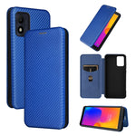 Custodia per telefono in pelle con vibrazione in fibra di carbonio, For Alcatel 1B 2022, For Asus Zenfone 9, For Motorola Moto G32, For Samsung Galaxy Z Fold4