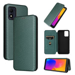 Custodia per telefono in pelle con vibrazione in fibra di carbonio, For Alcatel 1B 2022, For Asus Zenfone 9, For Motorola Moto G32, For Samsung Galaxy Z Fold4