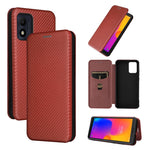 Custodia per telefono in pelle con vibrazione in fibra di carbonio, For Alcatel 1B 2022, For Asus Zenfone 9, For Motorola Moto G32, For Samsung Galaxy Z Fold4