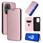 Custodia per telefono in pelle con vibrazione in fibra di carbonio, For Alcatel 1B 2022, For Asus Zenfone 9, For Motorola Moto G32, For Samsung Galaxy Z Fold4