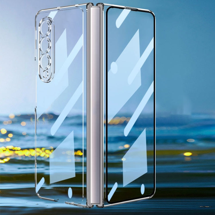 Custodia per telefono a copertura totale con galvanica integrata GKK + vetro, For Samsung Galaxy Z Fold4