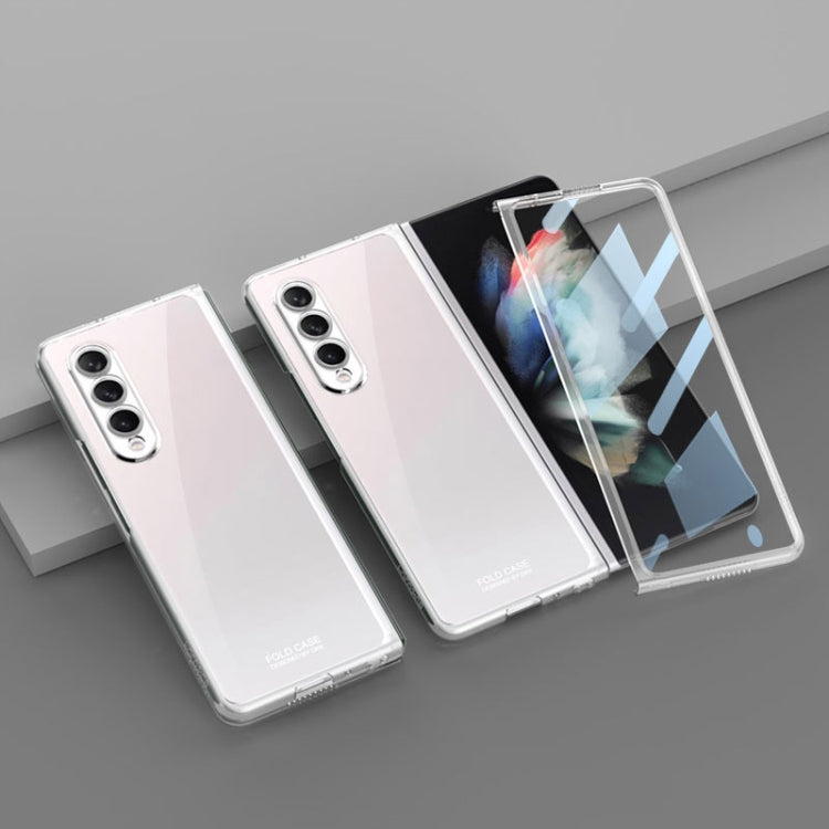 Custodia per telefono a copertura totale con galvanica integrata GKK + vetro, For Samsung Galaxy Z Fold4
