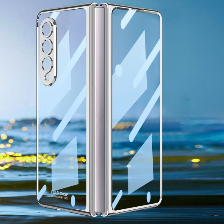 Custodia per telefono a copertura totale con galvanica integrata GKK + vetro, For Samsung Galaxy Z Fold4