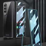 Custodia per telefono a copertura totale con galvanica integrata GKK + vetro, For Samsung Galaxy Z Fold4
