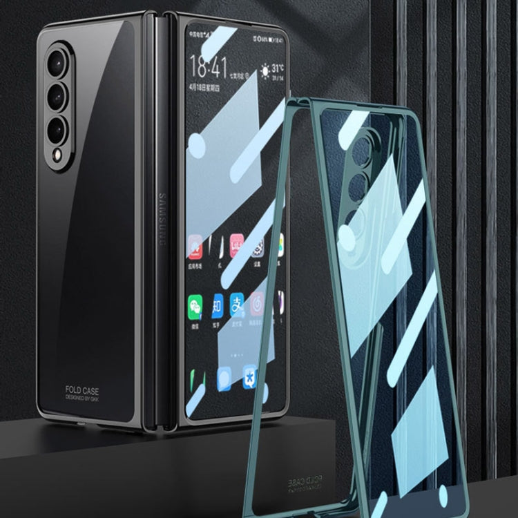 Custodia per telefono a copertura totale con galvanica integrata GKK + vetro, For Samsung Galaxy Z Fold4