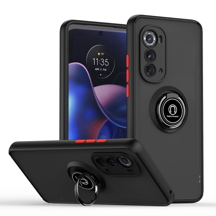 Custodia per telefono Q Shadow 1 serie TPU + PC con supporto ad anello, For Motorola Edge 2022