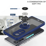 Custodia per telefono Q Shadow 1 serie TPU + PC con supporto ad anello, For Motorola Edge 2022