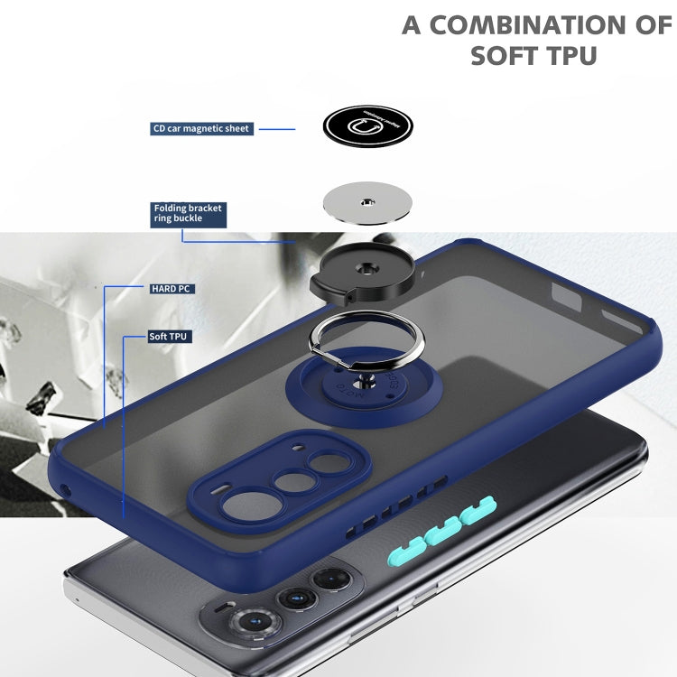 Custodia per telefono Q Shadow 1 serie TPU + PC con supporto ad anello, For Motorola Edge 2022