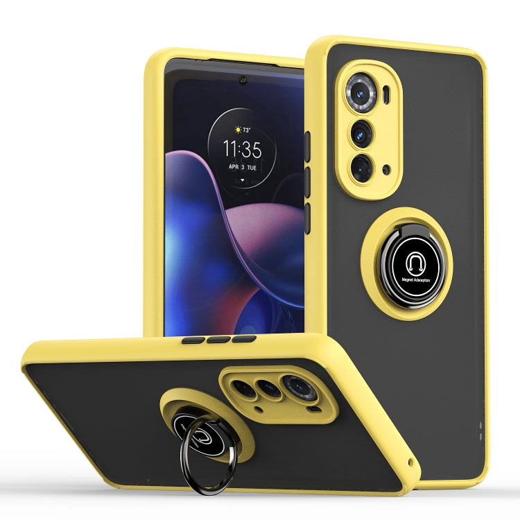 Custodia per telefono Q Shadow 1 serie TPU + PC con supporto ad anello, For Motorola Edge 2022