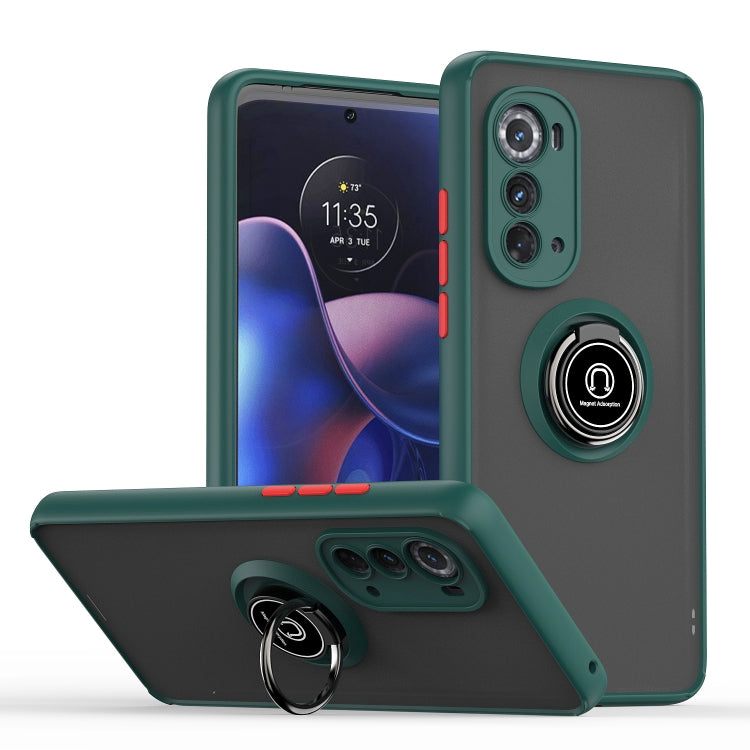 Custodia per telefono Q Shadow 1 serie TPU + PC con supporto ad anello, For Motorola Edge 2022