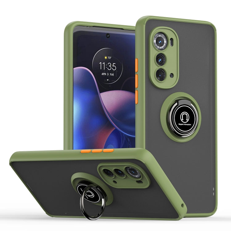 Custodia per telefono Q Shadow 1 serie TPU + PC con supporto ad anello, For Motorola Edge 2022
