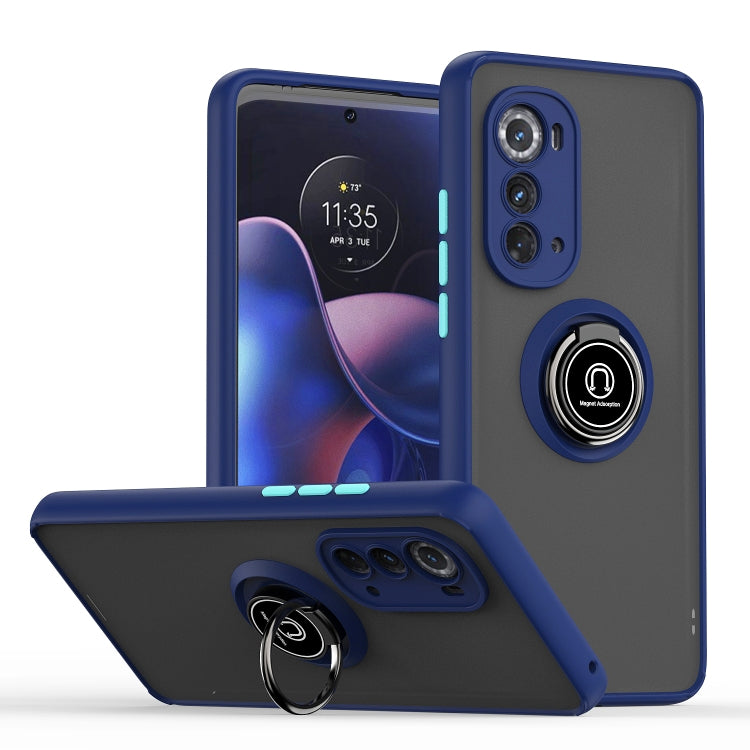 Custodia per telefono Q Shadow 1 serie TPU + PC con supporto ad anello, For Motorola Edge 2022