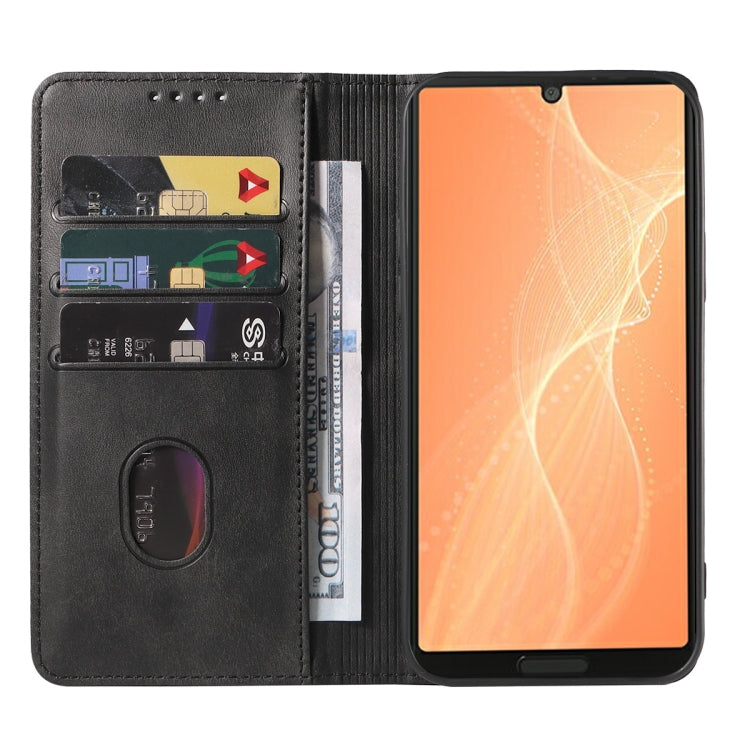 Custodia per telefono in pelle con chiusura magnetica, For Sharp Aquos R2, For Sharp Aquos R7 / P7, For Sharp Aquos S3, For Sharp Aquos Sense 4, For Sharp Aquos Sense 4 Lite, For Sharp Aquos Sense 6, For Sharp Simple Sumaho 6A 201SH                    ...